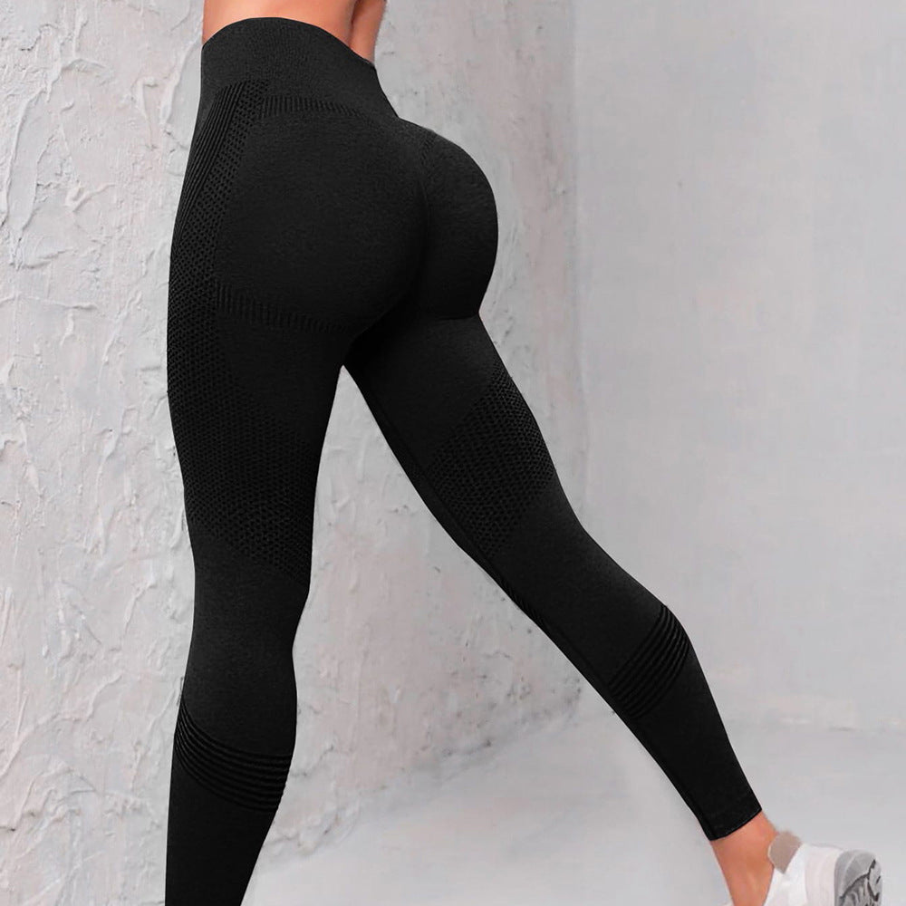 High Waist Seamless Yoga Pants Women's Solid Color Dot Striped Print Butt Lifting Leggings Fitness Running Sport Gym Legging Outfits