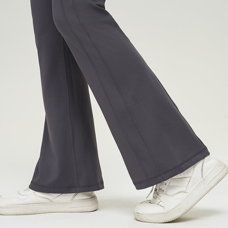 High Waist Zipper Bell-bottom Trousers For Women Slimming Butt Lifting Flared Leggings Sports Gym Fitness Yoga Pants Quick-drying