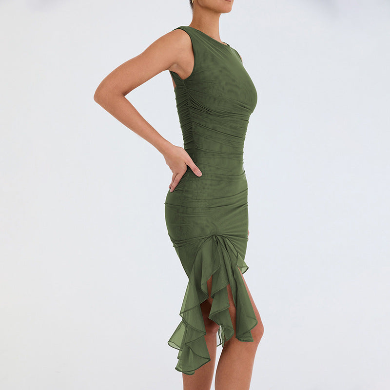 Slim Skinny Sleeveless Dress For Women Fashion Party Club Dresses