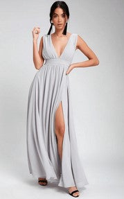 Women's Fashion Deep V Sleeveless Long Dress