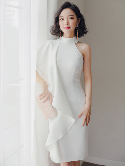 Party party white short evening dress