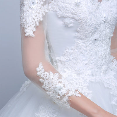 New shoulders Slim Qi wedding bride married slim wedding dress