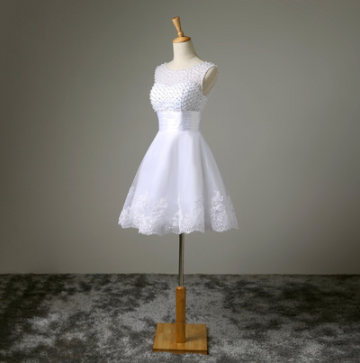 Lace Bridal Wedding Short Dress