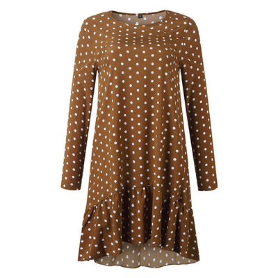 Irregular mid-wave dot dresses