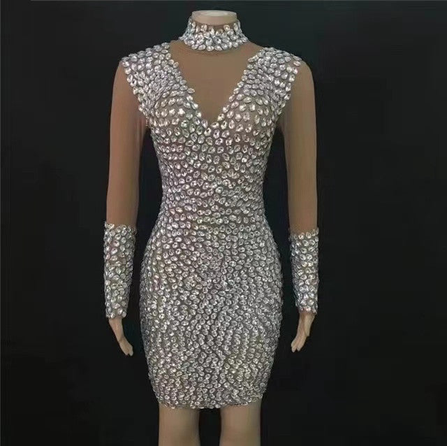 European And American Style Sequin Cocktail Party Dress