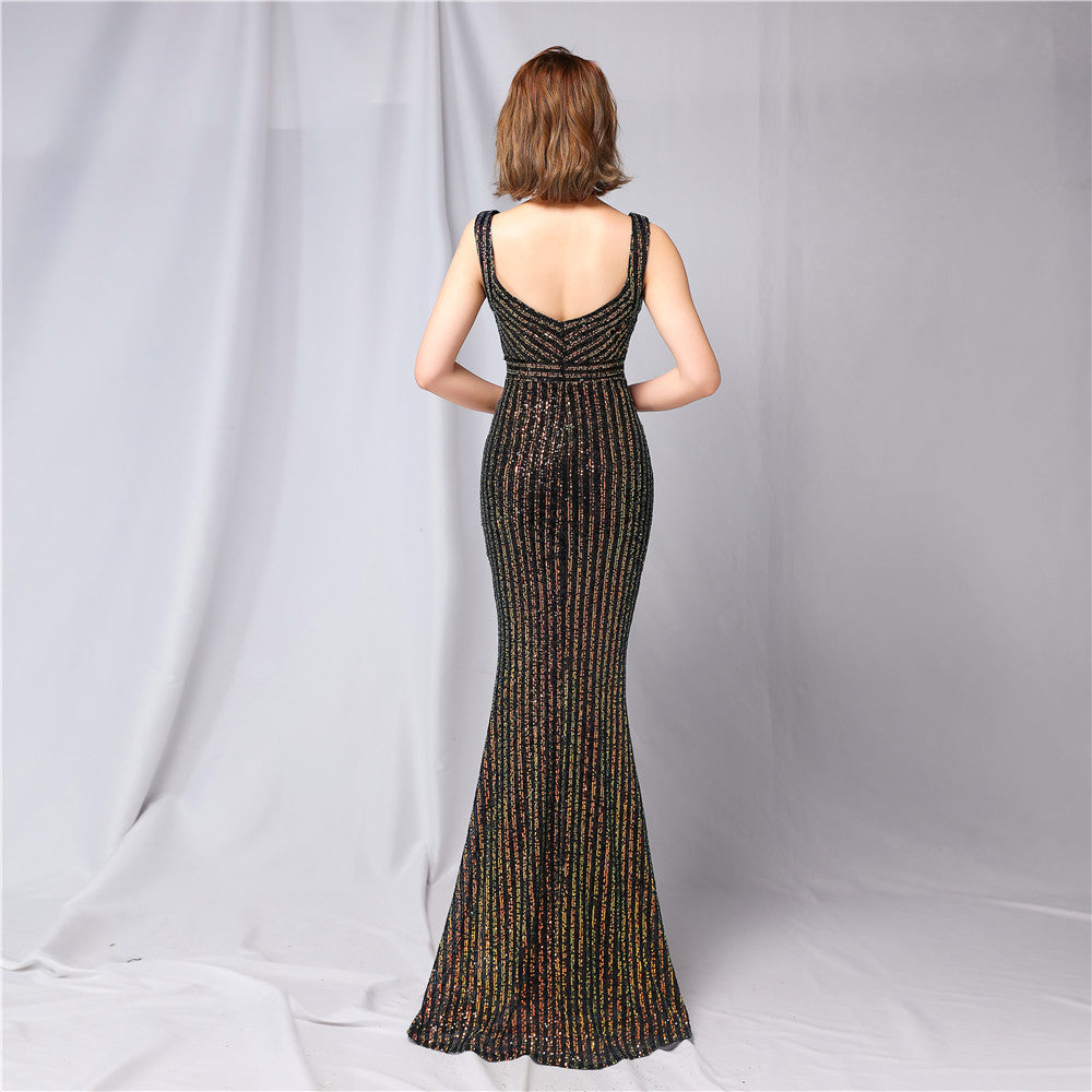 New Sequined Fishtail Long Dress